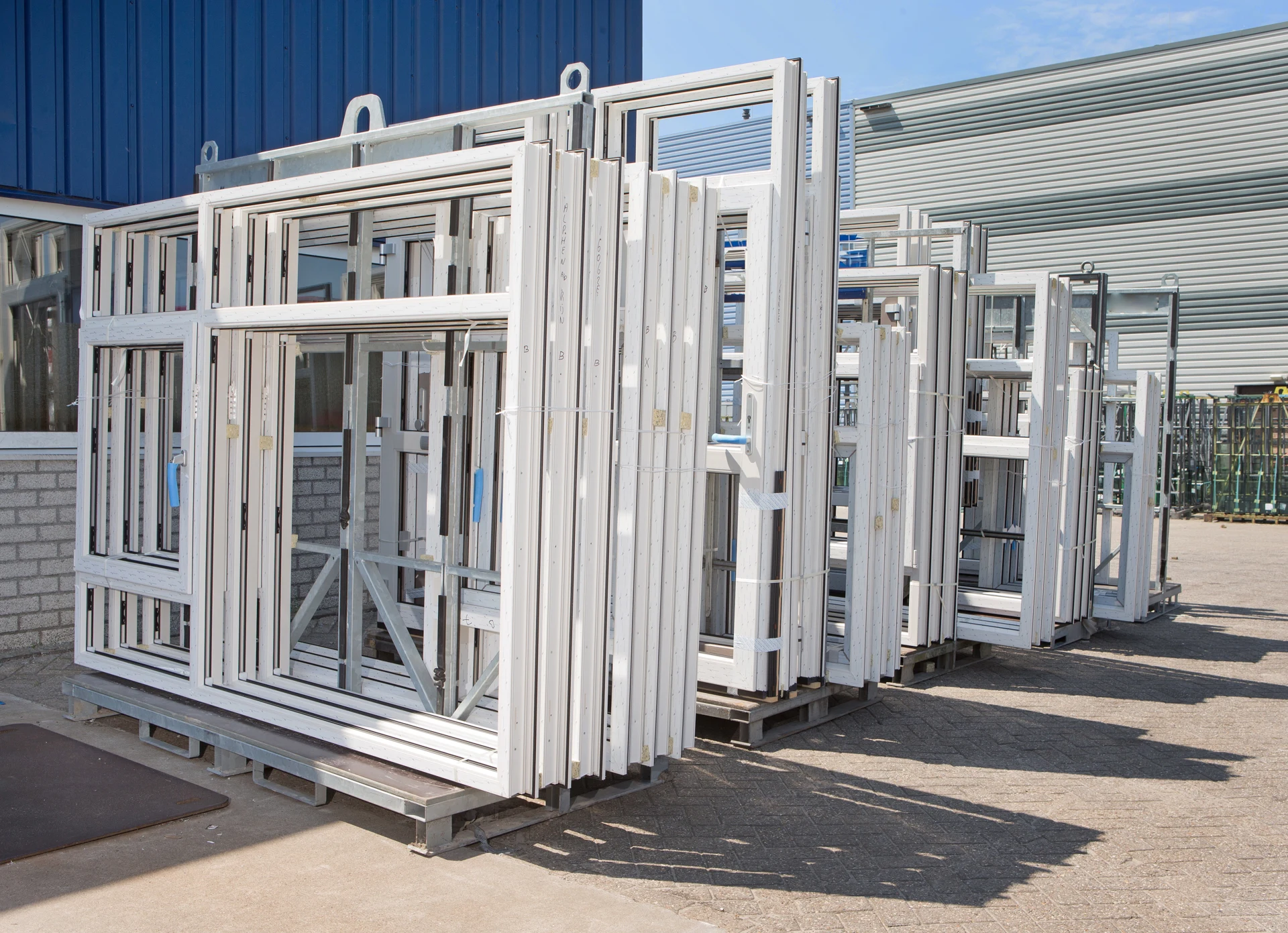 Finished aluminium window and door frames